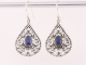 53943 Opengewerkte zilveren oorbellen met lapis lazuli
