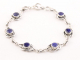 31774 Fijne zilveren armband met blauwe saffier
