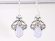 54102 Opengewerkte zilveren oorbellen met blauwe lace agaat