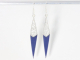 54781 Lange opengewerkte zilveren oorbellen met lapis lazuli