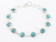 32404 Fijne zilveren armband met blauwe koperturkoois