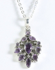 43472+HK Zilveren hanger met amethist stenen aan ketting