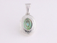 41281 Fijn bewerkt zilveren medaillon met abalone schelp
