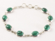 32194 Hoogglans zilveren armband met malachiet