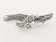 62040 Zilveren adelaar broche met marcasiet