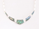 10452 Zilveren collier met abalone schelp