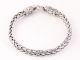 32042-19.5 Zware bewerkte zilveren armband met vossenstaart schakels - lengte 21.5 cm