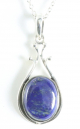43291+HK Zilveren hanger met lapis lazuli aan ketting
