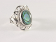 21520 Opengewerkte zilveren ring met abalone schelp - maat 17