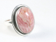 24552 Ovale zilveren ring met rhodochrosiet