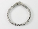 31060-18.5cm Gevlochten zilveren schakelarmband - 18.5 cm