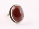 23422 Ovale zilveren ring met rode jaspis
