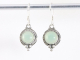 55319 Fijne bewerkte zilveren oorbellen met aqua chalcedoon
