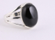 22185-17.5 Opengewerkte zilveren ring met onyx - maat 17.5