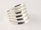 24368 Brede zware opengewerkte zilveren ring
