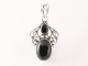 42574 Opengewerkte zilveren hanger met onyx