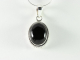 40608+HK Bewerkte zilveren hanger met onyx aan ketting