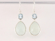 52476 Zilveren oorbellen met aqua chalcedoon en blauwe topaas
