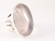 24382 Grote ovale zilveren ring met rozenkwarts