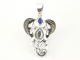 41360 Zilveren Ganesha hanger met lapis lazuli