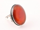 22442 Grote ovale zilveren ring met carneool