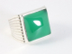 25285 Bewerkte zilveren ring met groene onyx