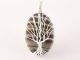 42627 Zilveren levensboom hanger op zebra jaspis