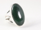 24383 Grote ovale zilveren ring met jade