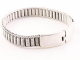 31777 Zware gevlochten zilveren armband met kliksluiting - pols 20 cm
