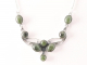 10507 Bewerkte zilveren ketting met jade