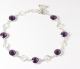 61061 Zilveren enkelband met amethist