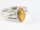 24453 Opengewerkte zilveren ring met tijgeroog