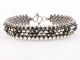 31618 Zware fijn bewerkte zilveren schakelarmband - lengte 17 cm