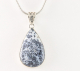 41085+HK Zilveren hanger met dendriet opaal aan ketting