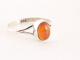 24230 Fijne zilveren ring met carneool