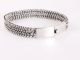31949-21.5 Zware gevlochten zilveren armband met kliksluiting - pols 21.5 cm