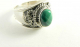 20574-17.5 Bewerkte zilveren ring met malachiet - maat 17.5
