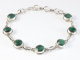 32297 Bewerkte zilveren armband met smaragd