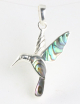 43499 Zilveren kolibrie hanger met abalone schelp