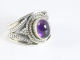 25288 Bewerkte zilveren ring met amethist