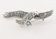 62040 Zilveren adelaar broche met marcasiet