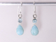 53397 Fijne zilveren oorbellen met larimar en blauwe topaas