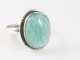 24989 Ovale zilveren ring met groene amazoniet