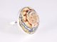22578 Ronde zilveren ring met Afrikaanse abalone schelp