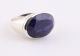 22150 Zilveren ring met blauwe saffier