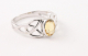 21923-18 Fijne opengewerkte zilveren ring met citrien