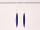 52468 Lange fijne zilveren oorbellen met lapis lazuli