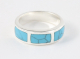25278 Zilveren ring met blauwe turkoois