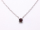 10481 Fijne zilveren anker ketting met granaat