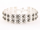 32062 Fijn bewerkte zilveren schakelarmband - lengte 18 cm.